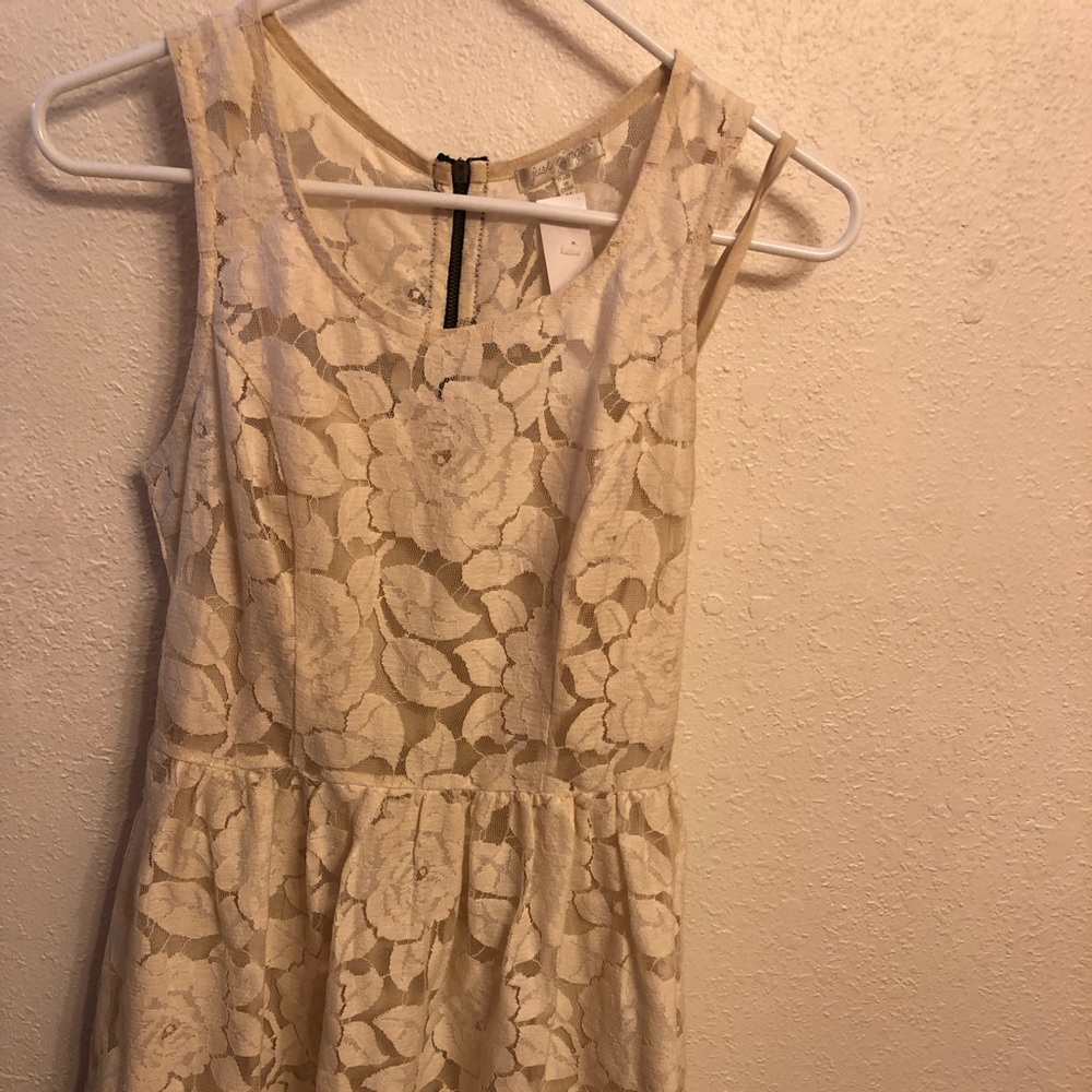 White lace dress.